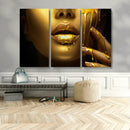 Gold and Women Wall Art Canvas Print by MyGreatCanvas | Canvas Wall Art Prints | Photo Prints & Wall Decor
