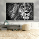Black and White Lion Canvas Wall Art Print – Wildlife by MyGreatCanvas | Canvas Wall Art Prints | Photo Prints & Wall Decor