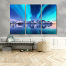 Northern Lights above Mountain Wall Art, Northern Lights