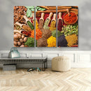 Herbs and Spices Art Canvas Print for Kitchen Kitchen,
