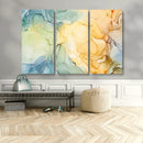 Green and Yellow Marble Fluid Effect Wall Art, Green and