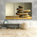 Fluvial Zen Stones Canvas Wall Art Print
