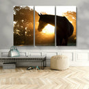 Horse at Sunset Wall Art Animal Canvas Print