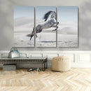 Prancing Horse Desert Large Wall Art Canvas Print – Majestic