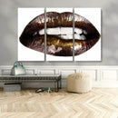 Close Up Lips Wall Art Canvas Print