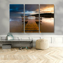 Serene Lake Pier at Sunset Canvas Print | Landscape Canvas