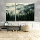 Captivating Misty Forest Wall Art Premium Canvas Print a
