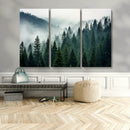 Captivating Misty Forest Wall Art Premium Canvas Print,