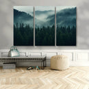 Captivating Misty Forest Wall Art Premium Canvas Print,