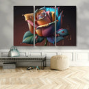 Abstract Rose Wall Art Canvas Print