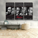 Thinker Quintet Canvas Wall Art – Martin, Obama, Malcolm X,