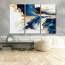 Gold Marble Art - Abstract Geode Gold And Blue Marble Shape