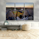 Dodger Stadium Sunset Game Triple Canvas Wall Art - Los