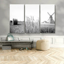 Vintage Farmhouse Black and White Triptych Wall Art – Giclee