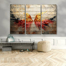 Abstract Angel Wings Canvas Wall Art – Framed and Ready to