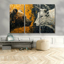 Bear and Bull Wall Art Canvas Print – Abstract Animal by MyGreatCanvas | Canvas Wall Art Prints | Photo Prints & Wall Decor