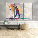 Watercolor Golf Swing Wall Art Canvas Print | Vibrant