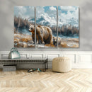 Bear and Baby Bear Wall Art Canvas Print