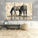 Chinese Style Abstract Black Horses Wall Art Canvas Print - by MyGreatCanvas | Canvas Wall Art Prints | Photo Prints & Wall Decor