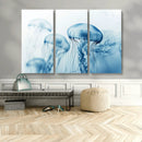 Blue Jellyfish Wall Art Canvas Print