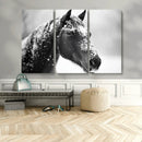 Horse Canvas Print - Winter Horse Snow Wall Art Canvas Print