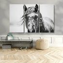 Western Wall Art | Black and White Winter Horse Wall Art | by MyGreatCanvas | Canvas Wall Art Prints | Photo Prints & Wall Decor