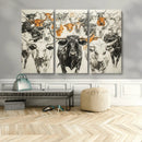 Texas Longhorn Wall Art Canvas Print – Herd Abstract Cow by MyGreatCanvas | Canvas Wall Art Prints | Photo Prints & Wall Decor