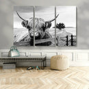 Scottish Highland Cow Wall Art | Rustic Farmhouse Décor |