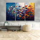 Vibrant Abstract Fish Swarm Art – Colorful Fish Inspired