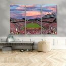 Carter-Finley Stadium Art Sunset Game Triple Canvas Wall Art