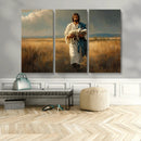 Jesus Shepherd Wall Art | Ready to Hang Triptych Canvas of
