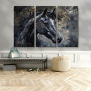 Large Abstract Horse Wall Art Canvas Print | Farmhouse Wall
