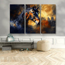 Abstract Horse Art Print - Abstract Canvas Wall Art |