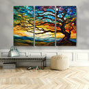 Vibrant Mosaic Tree of Life Wall Art | Stained Glass Style