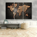 World Map Canvas Print – Framed Travel Map Wall Art for