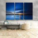 Blue Sunset Ocean Canvas Wall Art Print – Serene Coastal by MyGreatCanvas | Canvas Wall Art Prints | Photo Prints & Wall Decor