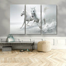 Large Wall Art Canvas Print – Beautiful Running White Horses