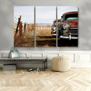 Old Rustic Classic Car Wall Art Canvas Print