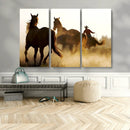 Horses and Cowboys Wall Art Canvas Print by MyGreatCanvas | Canvas Wall Art Prints | Photo Prints & Wall Decor