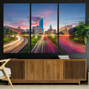Dallas City Lights Large Wall Art Dallas Cityscape Canvas