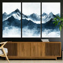 Snowy Peaks Wall Art – Framed Misty Mountain Canvas Artwork by MyGreatCanvas | Canvas Wall Art Prints | Photo Prints & Wall Decor