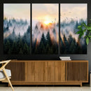 Misty Forest Wall Art – Framed Sunrise Pines Canvas Artwork, by MyGreatCanvas | Canvas Wall Art Prints | Photo Prints & Wall Decor