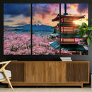Mount Fuji Cherry Blossom Wall Art Canvas Print – Framed by MyGreatCanvas | Canvas Wall Art Prints | Photo Prints & Wall Decor