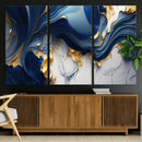 Blue Marble Wall Art Canvas Print – Framed Gold Veins by MyGreatCanvas | Canvas Wall Art Prints | Photo Prints & Wall Decor