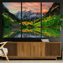 Wall Art Canvas Print – Sunset Glow Mountain Canvas, Peaks by MyGreatCanvas | Canvas Wall Art Prints | Photo Prints & Wall Decor