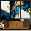 Gold Blue Abstract Canvas Print, Elegant Navy and Gold by MyGreatCanvas | Canvas Wall Art Prints | Photo Prints & Wall Decor