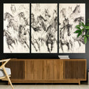 Running Horses Wall Art Canvas Print – Framed Galloping Herd