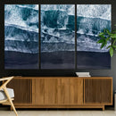 Black Beach Wall Art Canvas Print – Framed Aerial Ocean View