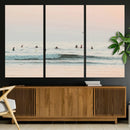 Pastel Ocean Wall Art Canvas Print – Framed Soft Sunset Calm