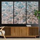 Clear Water Wall Art Canvas Print – Framed Sunlit Ocean